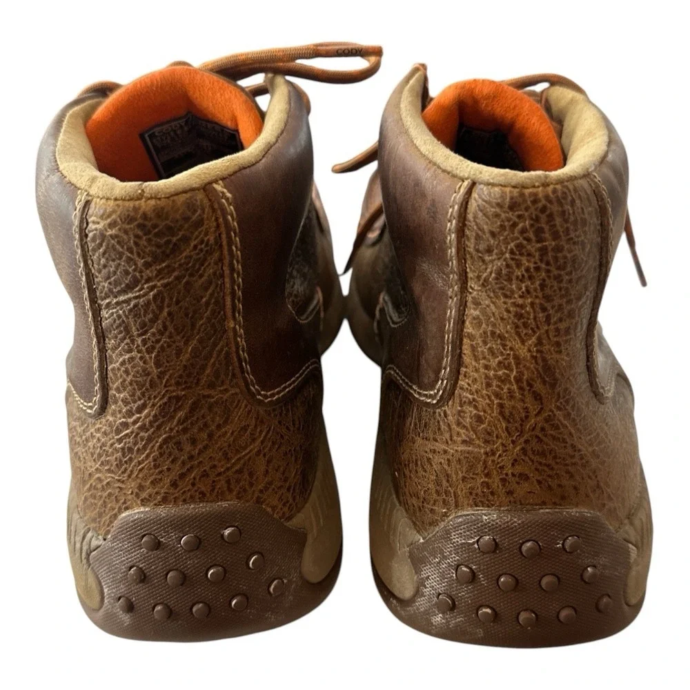New Cody James Wallabee Comp Toe Boot Brown Mens Size 13D Comp Toe Work Shoes
